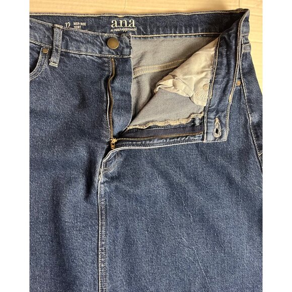 NWT-A.n.a Womens High-Rise Denim Wrap Skirt Size 12 classic Maxi/midi - Picture 6 of 11